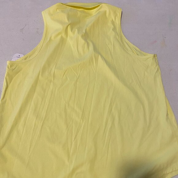 MTA Sports, NWT, women's lemon yellow, 1X, sleeveless tank top with zipper. - Picture 2 of 6